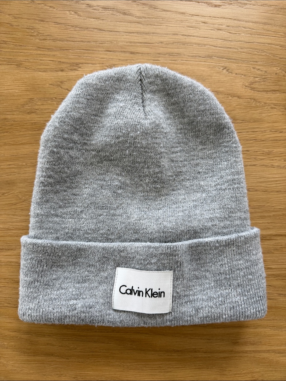 Calvin Klein Kids Light Gray Cuffed Knit Beanie